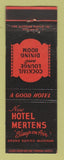 Matchbook Cover - New Hotel Mertens Grand Rapids MI WEAR