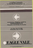 Matchbook Cover - Eagle Vale Golf Course Restaurant NY 40 Strike