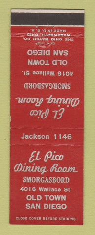 Matchbook Cover - El Pico Dining Room San Diego CA