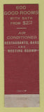 Matchbook Cover - Hotel Roosevelt Pittsburgh PA