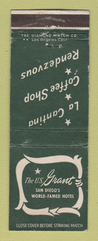 Matchbook Cover - US Grant Hotel San Diego CA WEAR