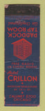 Matchbook Cover - Hotel Crillon Chicago IL WORN