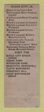 Matchbook Cover - Hotel Mayfair Sioux City IA WEAR