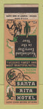Matchbook Cover - Santa Rita Hotel Tucson AZ