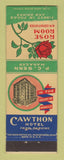 Matchbook Cover - Cawthon Hotel Mobile AL Rose Room WEAR