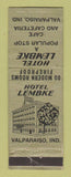 Matchbook Cover - Hotel Lembke Valparaiso IN WEAR