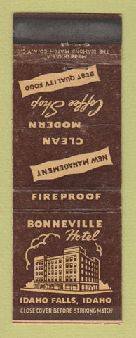 Matchbook Cover - Bonneville Hotel Idaho Falls ID WORN