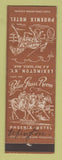 Matchbook Cover - Phoenix Hotel Lexington KY WRITING