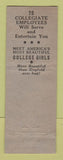 Matchbook Cover - Kitty Davis Cocktail Lounge Chicago IL WEAR