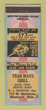 Matchbook Cover - Trailways Grill Blackwell OK WRITING