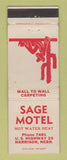 Matchbook Cover - Sage Motel Harrison NE