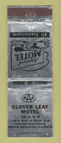 Matchbook Cover - Clover Leaf Motel South Holland IL WEAR