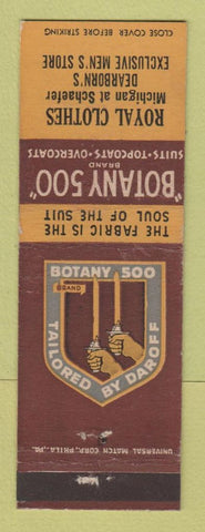 Matchbook Cover - Botany 500 Men's Clothes Dearborn MI WEAR