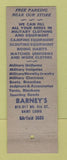 Matchbook Cover - Barney's Army Store St Louis MO