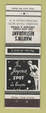 Matchbook Cover - Martin's Restaurant Niagara Falls NY girlie