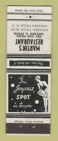 Matchbook Cover - Martin's Restaurant Niagara Falls NY girlie