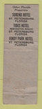 Matchbook Cover - Alsonett Hotels Fort Lauderdale FL