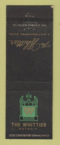 Matchbook Cover - Whittier Hotel Detroit MI