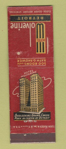 Matchbook Cover - Hotel Wolverine Detroit MI WEAR