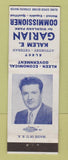 Matchbook Cover - Kalem Garian Commissioner Election Highland Park MI