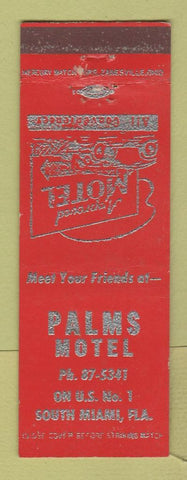 Matchbook Cover - Palms Motel South Miami FL