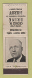 Matchbook Cover - George Brink Sheriff Election Wayne County MI