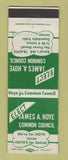 Matchbook Cover - James Hoyle Common Council Election Detroit MI