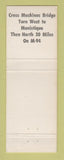 Matchbook Cover - Twin Point Cabins Manistique MI