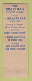Matchbook Cover - The Brass Rail Detroit MI