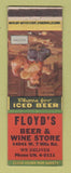 Matchbook Cover - Floyd's Beer Wine Store Detroit MI