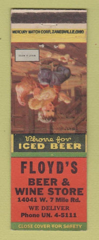 Matchbook Cover - Floyd's Beer Wine Store Detroit MI