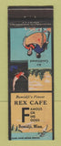Matchbook Cover - Rex Cafe Bemidji MN
