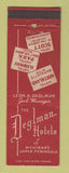 Matchbook Cover - Deglman Hotels Marquette Sault Ste Marie Hancock MI