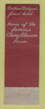 Matchbook Cover - Park Place Hotel Traverse City MI WEAR