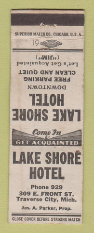 Matchbook Cover - Lake Shore Hotel Traverse City MI WEAR