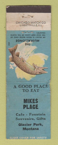 Matchbook Cover - Mike's Place Glacier Park MT WORN