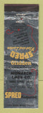 Matchbook Cover - Spred Paint Glidden Monarch Lumber Three Forks MT WORN