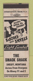 Matchbook Cover - Snack Shack Shelby MT WEAR