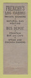 Matchbook Cover - Frency's Bar Cafe Wolf Creek MT
