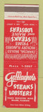 Matchbook Cover - Gallagher's Steaks Lobsters Miami FL WEAR