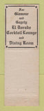 Matchbook Cover - Commodore Perry Hotel Toledo OH
