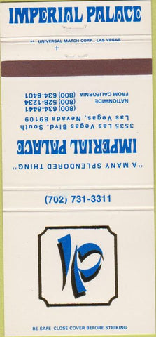 Matchbook Cover - Imperial Palace Hotel  and  Casino Las Vegas NV 30 Strike