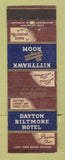 Matchbook Cover - Dayton Biltmore Hotel Dayton OH WEAR