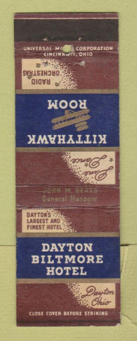 Matchbook Cover - Dayton Biltmore Hotel Dayton OH WEAR