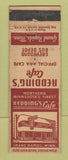 Matchbook Cover - Redding's Cafe Grand Rapids MN WORN