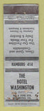 Matchbook Cover - Hotel Washington Hamburg PA ADVANCE WORN