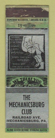 Matchbook Cover - Mechanicsburg Club PA WORN