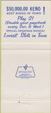 Matchbook Cover - Silver Nugget Casino Las Vegas NV 30 Strike