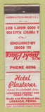 Matchbook Cover - Hotel Plasterer Lebanon PA WEAR
