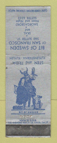 Matchbook Cover - Bit of Sweden San Francisco CA WEAR